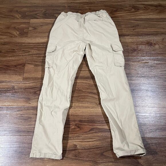 Old Navy Tech Taper Joggers Quick Dry Drawstring Cargo Pants Beige Boys XL 14-16 - Picture 7 of 8